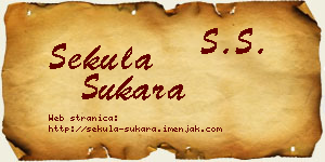 Sekula Sukara vizit kartica